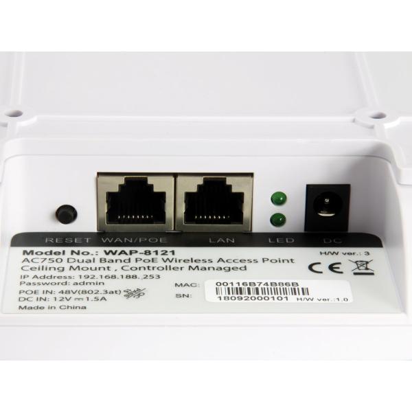 Levelone WAP-8121 AC750 DBand PoE Point d'accès LAN sans fil, 802.11a B E G N, double bande, 300 Mbps