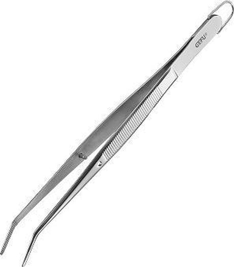 Pince de cuisine de précision Gefu - pince à épiler en acier inoxydable - 15,5 cm - pince de précision pour la décoration de service