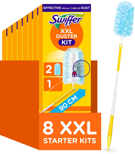 Kit Swiffer Duster XXL original - 8 x (1 manche + 2 recharges)