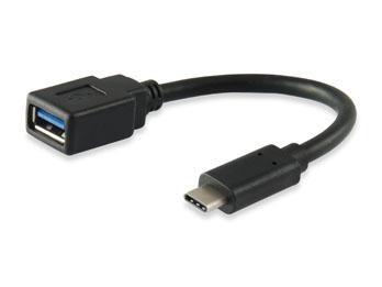 Equip 133455 câble usb 3.0 type c mâle pour taper une femelle, 15cm