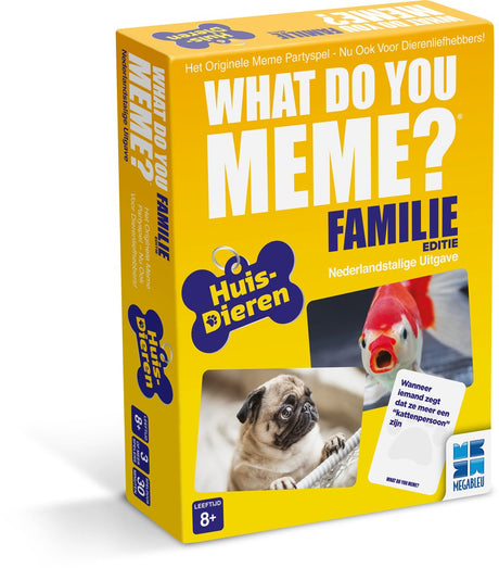 Megableu what do you meme family pets only - version néerlandaise - jeu de cartes - jeu familial - jeu de société plein d'humour !