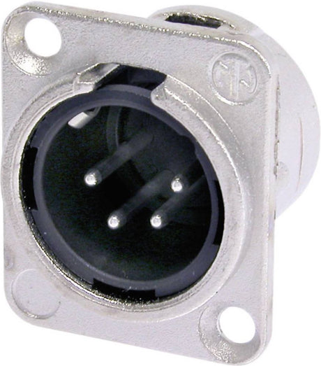 Neutrik nc4mdl1 connecteur xlr fiche à bride, contacts droits nombre de broches: 4 argent 1 pièce(s)