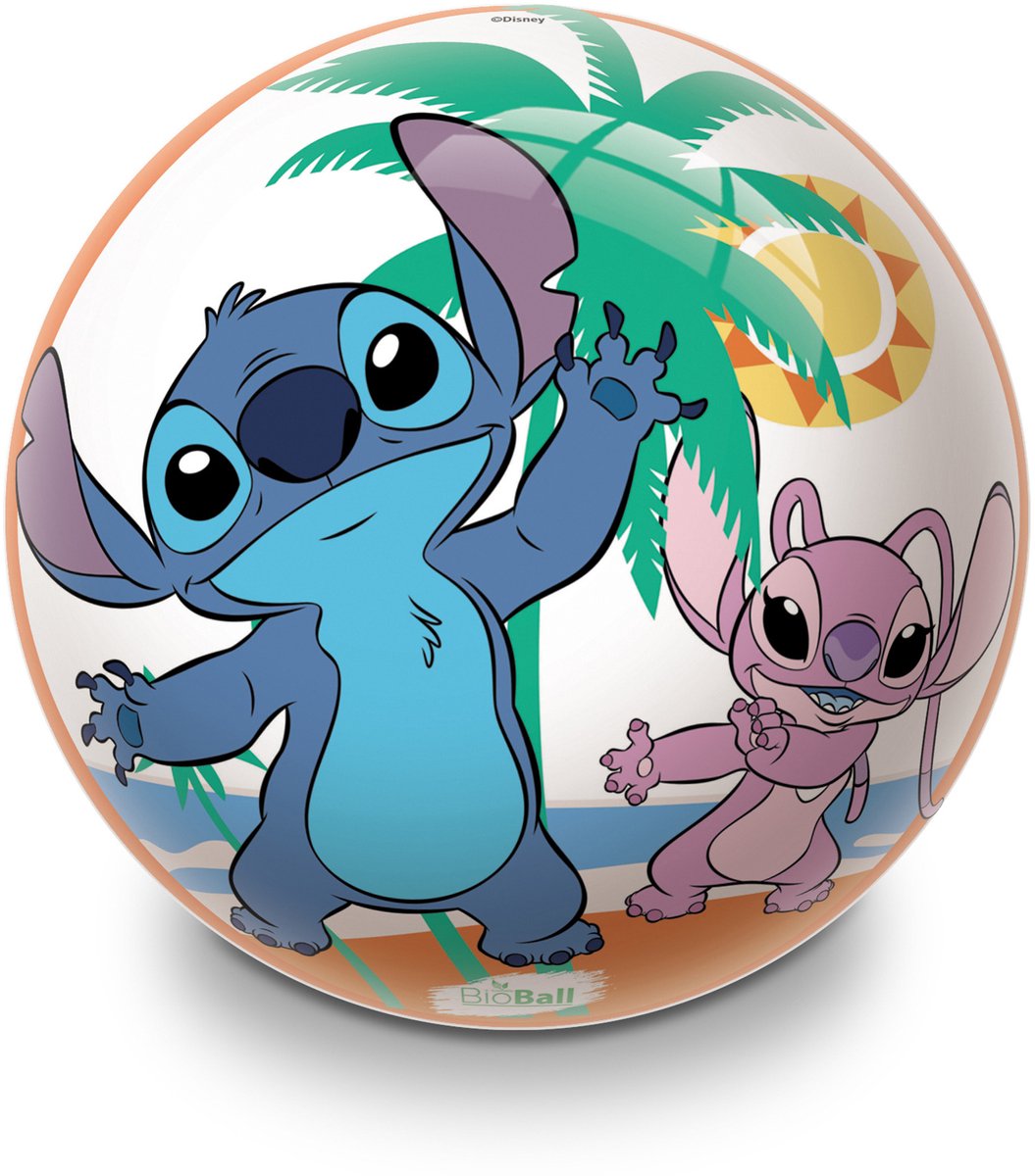 Balle jouet Van der Meulen Disney Stitch 23cm en plastique multicolore.