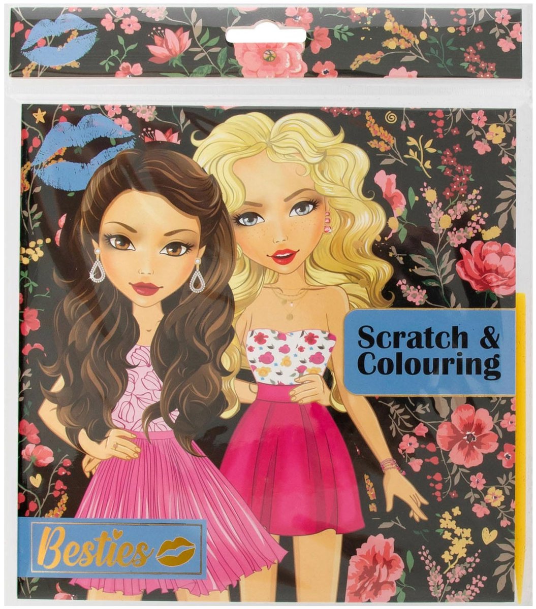 Grafix besties livre à gratter et à colorier 12 pages