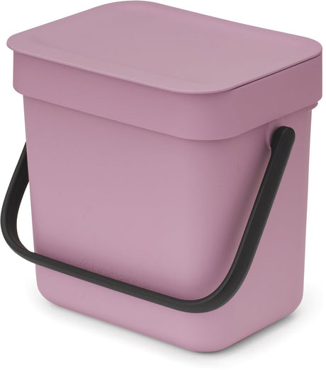 Brabantia sort go poubelle de comptoir - 3 litres - rose lilas