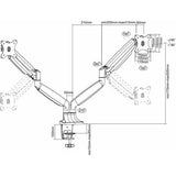 Neomounts Neomounts FPMA-D750DSILVER Flatscreen Monitor Bureauser Mue, 2x 10-30, 9 kg,