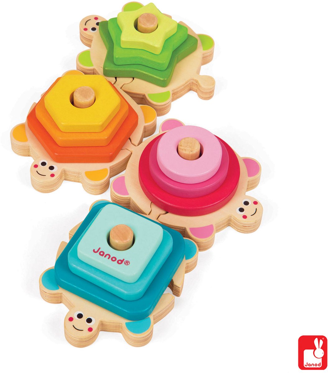 Janod - puzzle - pile de tortues