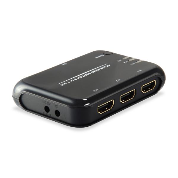 Equip 332721 commutateur HDMI, 3x, HDMI1.4, Dolby True-HD, 7.1 canaux, noir