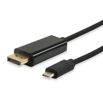 Equip 133467 câble usb type-c vers displayport, mâle mâle, droit, 1,8 m, noir