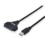 Equipéiert 133471 USB3.0 op SATA Adapter, männlech männlech, 0,5 m, schwaarz