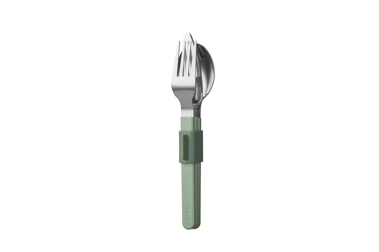 Mepal set de couverts silueta 3 pièces - sauge