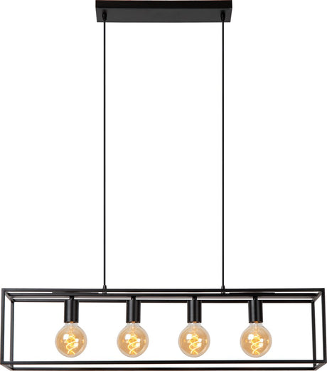 Lucide capri - lampe suspendue - 4xe27 - noir