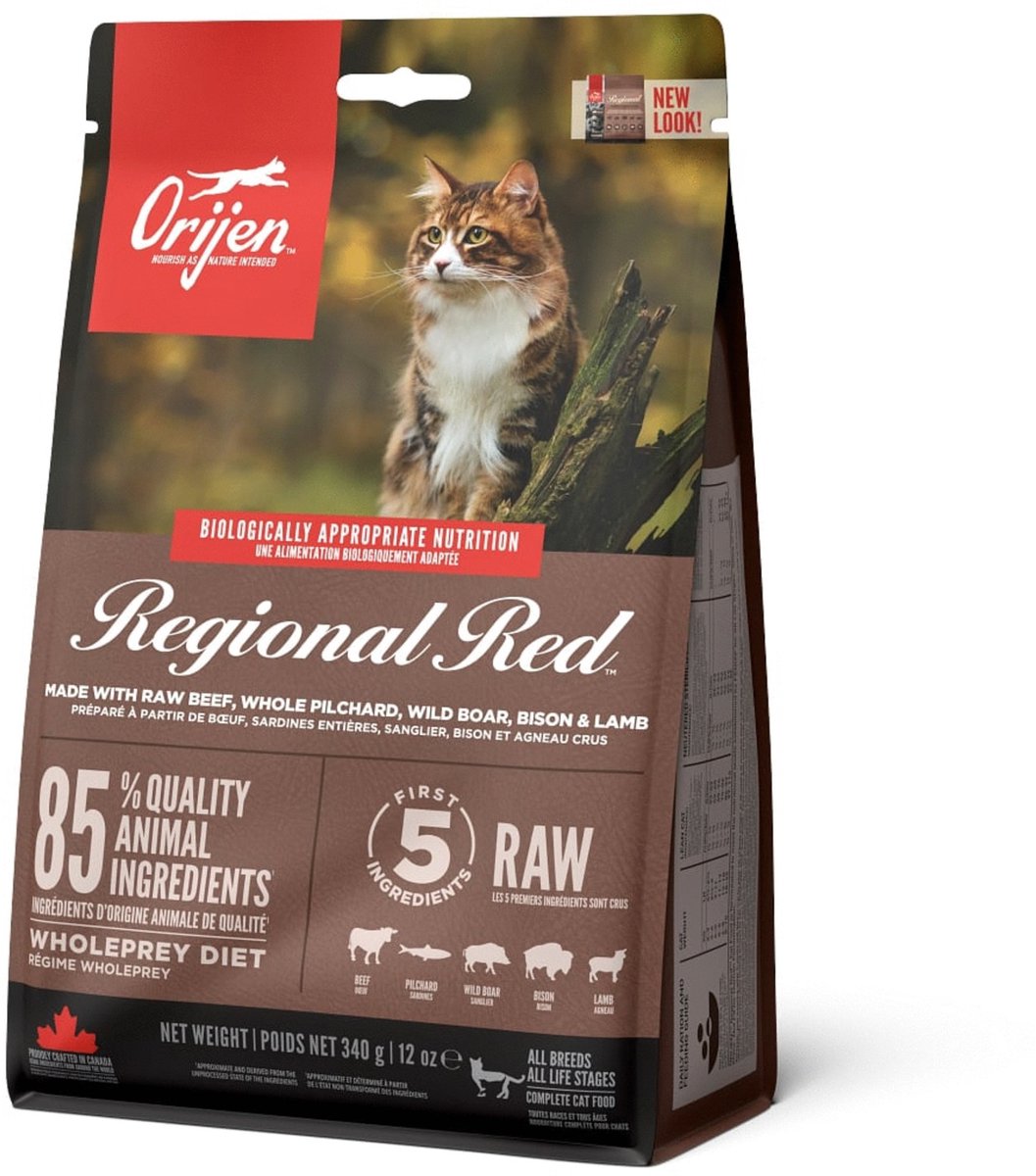 Sanglier de bœuf pour chat rouge régional Orijen Whole Prey - nourriture pour chat - 340 g