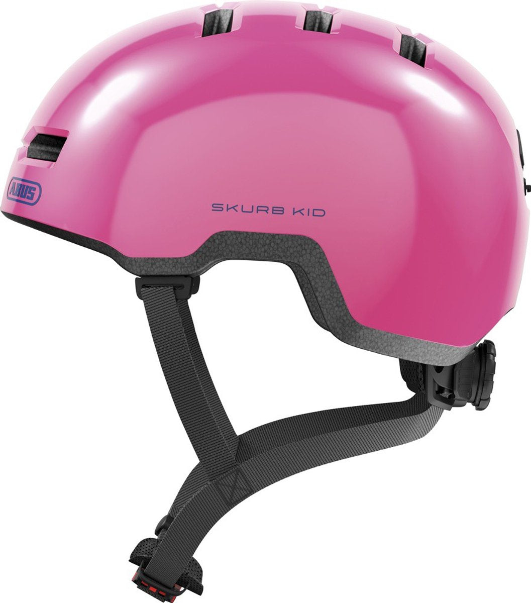 Abus skurb kid - casque de vélo - enfants rose brillant m (50 - 55 cm)