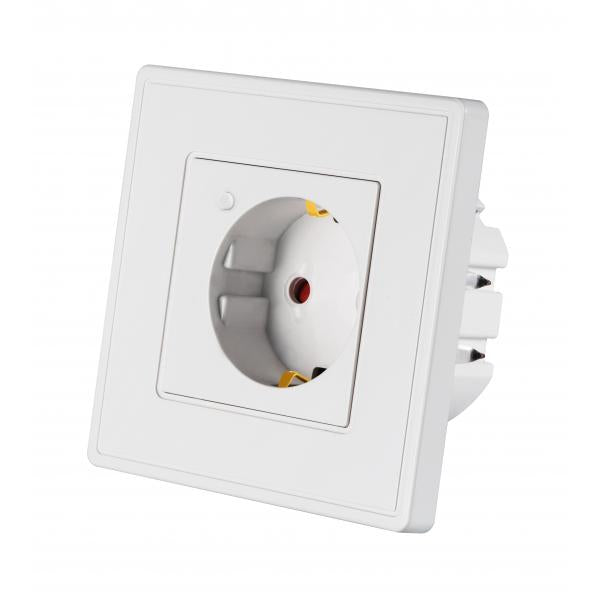 Woox r4054 prise intelligente intégrée alimentée par tuya, 16a, 3680w, wi-fi, blanc