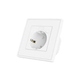 Woox r4054 prise intelligente intégrée alimentée par tuya, 16a, 3680w, wi-fi, blanc