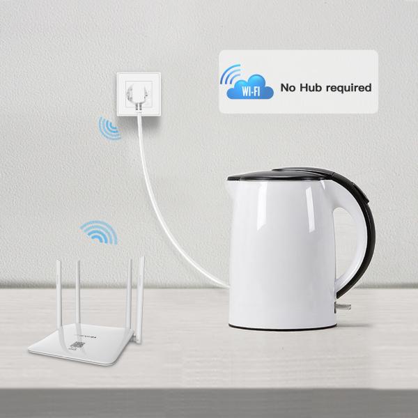 Woox r4054 prise intelligente intégrée alimentée par tuya, 16a, 3680w, wi-fi, blanc