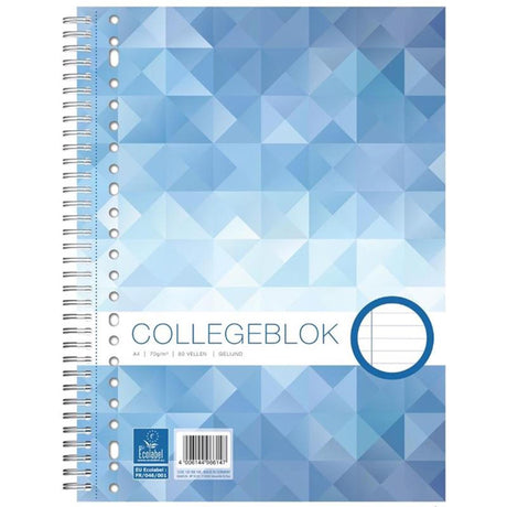 Bloc de cours Ecolabel 23r a4 ligné 22x29,5cm paquet de 5 pièces