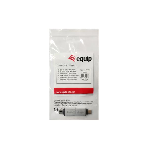 Equip 133473 Adaptateur USB, USB type C -> USB type A, mâle femelle, argent