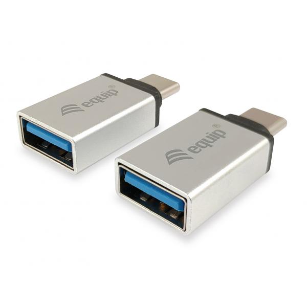 Equip 133473 Adaptateur USB, USB type C -> USB type A, mâle femelle, argent