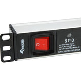 Equip 333309 Unité de distribution électrique allemande à 7 prises avec protection contre les surtensions + interrupteur, type f, 1,5 mm²