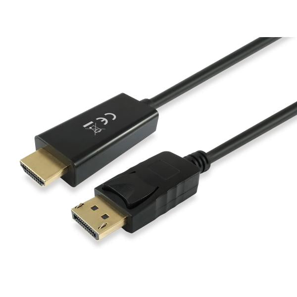 Gerät 119390 DisplayPort an HDMI -Kabel, DisplayPort -> HDMI, männlicher Mann, gerade, 2m, Schwarz