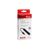 Equip 128953, hub USB 4 ports, USB 3.2 gen 1 type-a, 5000 mbits, noir
