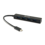 Équipement 128954 HUB USB à 4 ports, USB 3.2 Gen 1 Type-C-> USB 3,2 Gen 1 Type-A, 5000 Mbit S, noir