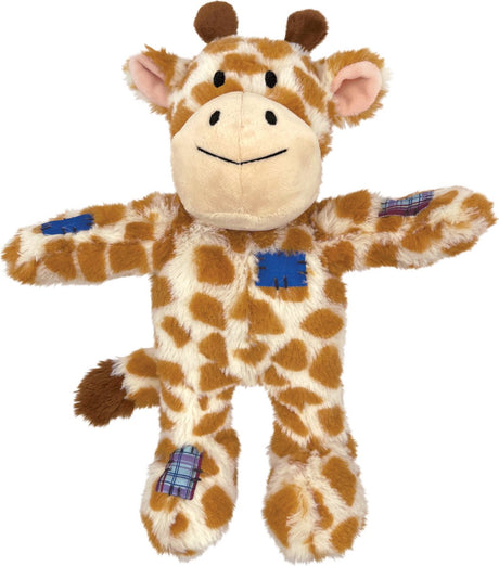 Girafe du club sauvage de Kong | jouet pour chien en peluche solide - jaune