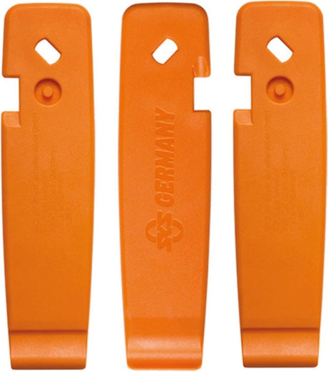 Jeu de démonte-pneus Sks - plastique - avec clé SV et purgeur AV - orange - 3 pièces