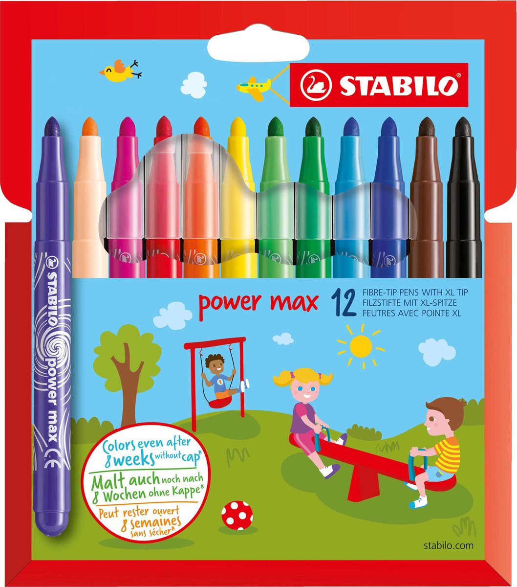 Feutres Stabilo power max - 12 pcs.