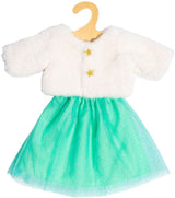 Veste poupée peluche avec jupe, 28-35 cm