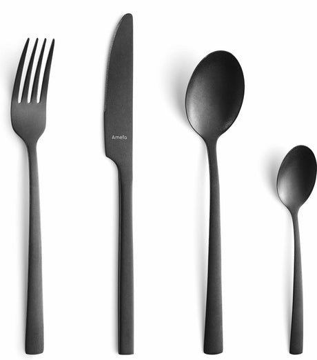 Amefa manille set de couverts vintage 16 pièces noir