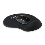 Tapis de souris en gel Equip 245014, tissu, gel, polyuréthane, repose-poignet, base antidérapante, monotone, noir