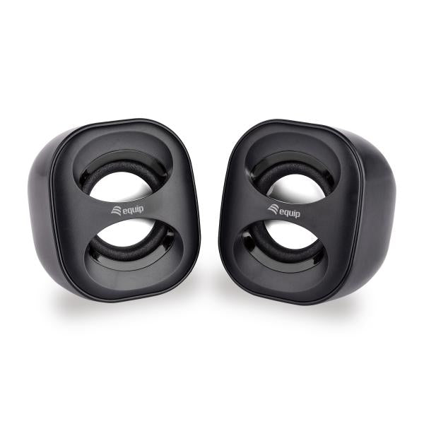 Equip 245330 mini haut-parleur USB, 2.0 canaux, filaire, 3 W, 90 - 20 Hz, 40 o, noir