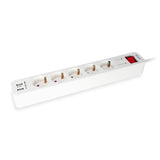 Equip 245554, multiprise 5 prises avec 2x USB, 5x prise(s) CA intérieure, type f, 1,5 mm², 1,8 m