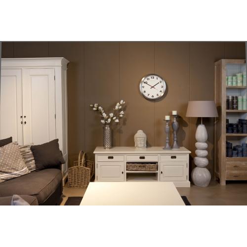 Horloge Nexttime 2521 arabe, ø33 cm, murale, blanc