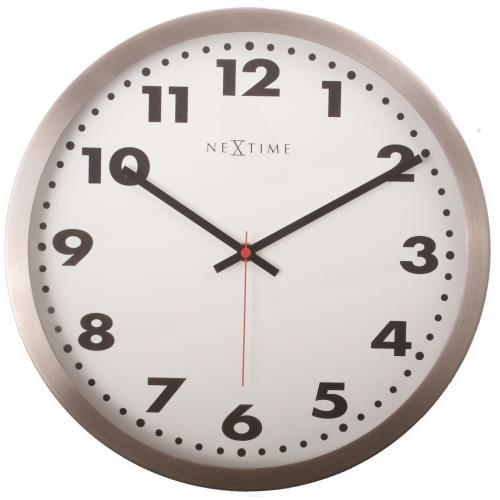 Horloge Nexttime 2521 arabe, ø33 cm, murale, blanc