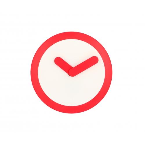 Horloge Nexttime 2615ro focus, ø25 cm, murale, blanc rouge