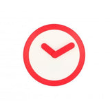 Horloge Nexttime 2615ro focus, ø25 cm, murale, blanc rouge