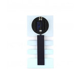 Horloge Nexttime 2855bl rayures audacieuses, 38x19 cm, murale, bleue