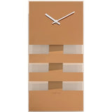 Horloge Nexttime 2855co rayures audacieuses, 38x19 cm, murale, cuivre