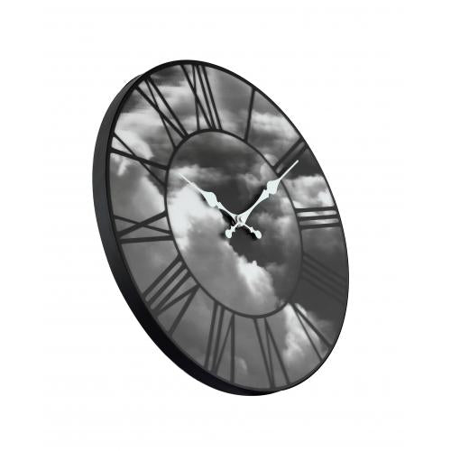 Horloge Nexttime 3037 nuages, ø39 cm, murale, noir