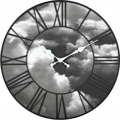 Horloge Nexttime 3037 nuages, ø39 cm, murale, noir
