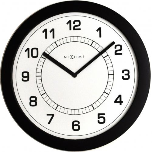 Horloge Nexttime 3045zw super fine, ø28 cm, murale, noire