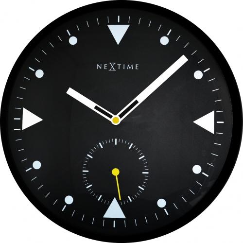 Horloge Nexttime 3049 grave noir, ø32 cm, murale, noir