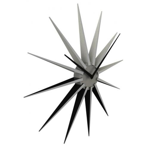 Horloge Nexttime 3051zi nova, ø50 cm, murale, argent noir