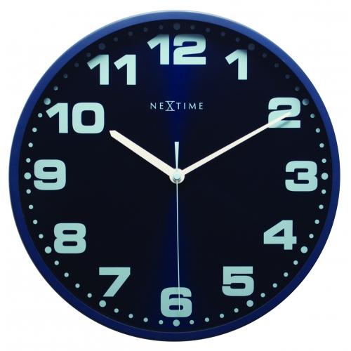 Horloge Nexttime 3053bl dash bleu, ø 35 cm, murale, bleu