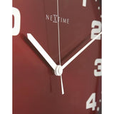 Horloge Nexttime 3053ro dash rouge, ø35 cm, murale, argent rouge