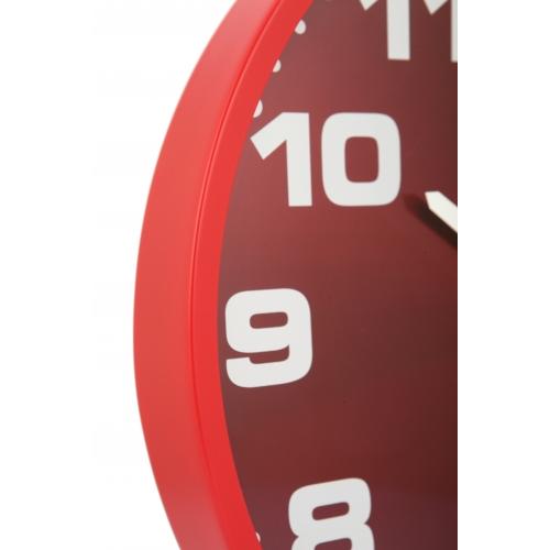 Horloge Nexttime 3053ro dash rouge, ø35 cm, murale, argent rouge